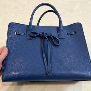MANSUR GAVRIEL
Royal Blue Tumbled Leather Mini Sun Bag